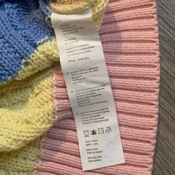 URBAN PLANET V-neck Sweater Vest, NWOT, Cropped, Pastel, 50%Cotton, Small - Picture 5 of 7